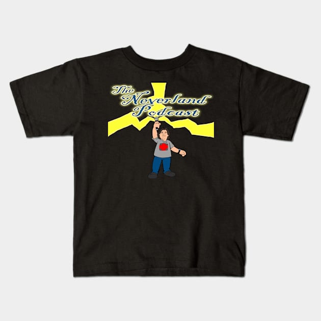 The Neverland Podcast Lightning Kids T-Shirt by SpiderPan